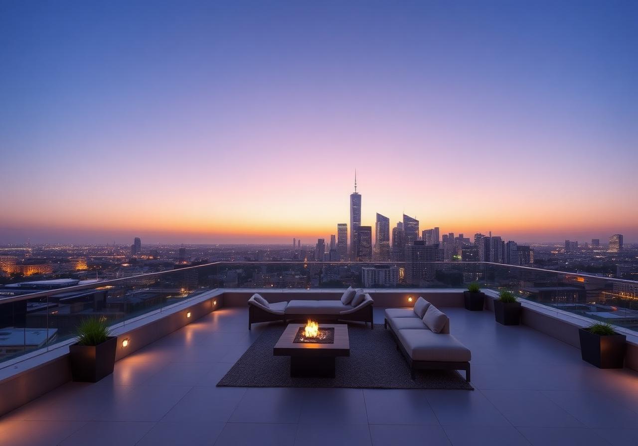 Penthouse Moderno con Skyline